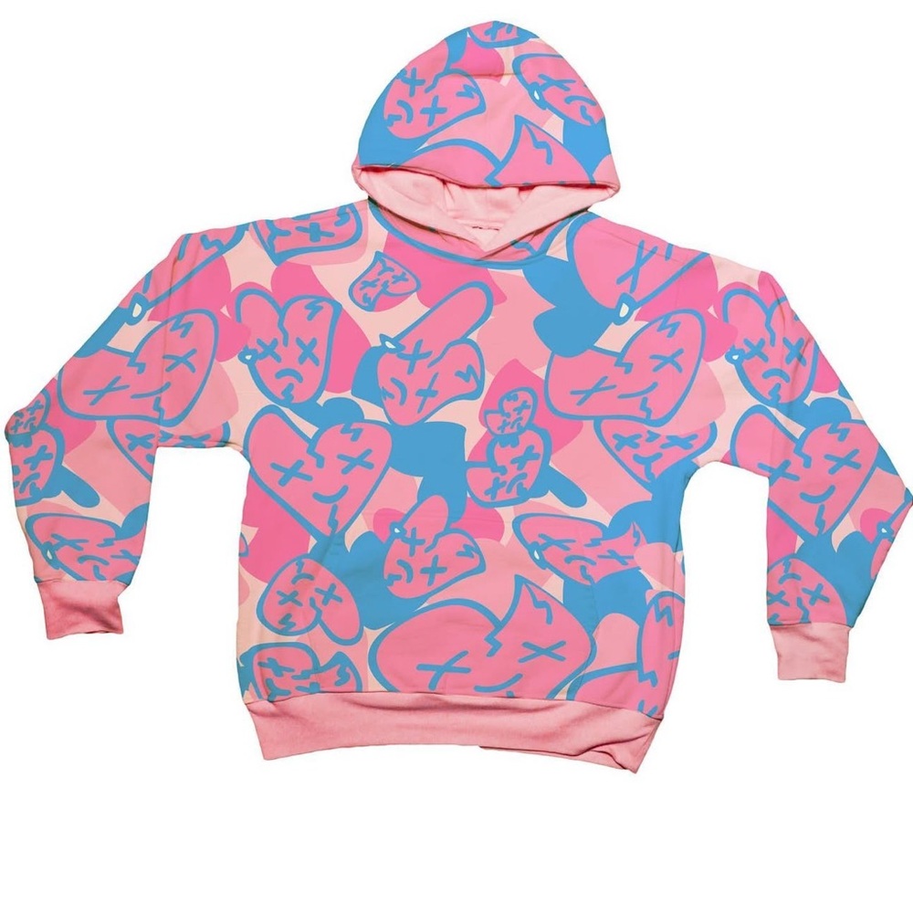 Royal Surge Cotton Candy Heart Camo Hoodie